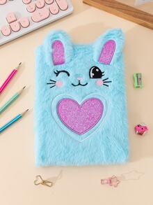 1pc Blue Blinking Eye & Heart & Bunny Princess Notebook, Multifunctional For Student And Office Use - Multicolor - View 1