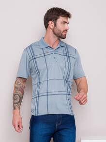 Men Polo Shirts - 水鴨藍 - 查看 1