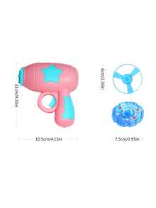 飛龍玩具套裝(1 長槍,4 飛盤,1 閃光飛盤,1 閃光陀螺)零件顏色隨機 - 粉色 - 查看 6