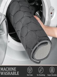 1pc/2pcs/3pcs/4pcs Pebble Shaped Memory Foam Anti-Slip Bathroom Mat Set, Suitable For Bathroom, Toilet, Entrance, Kitchen And Other Decorative Mats Home Bathroom Decor Bath Rug Floor Carpet Outdoor Rug Door Mat Summer Bathroom Accessories - Dark Grey - View 5
