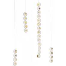500 cái Vàng hồng & Trắng Acrylic Lá thư Hạt - Hoàn hảo Đối với Đồ trang sức & 4X7mm - Vàng - Xem 4