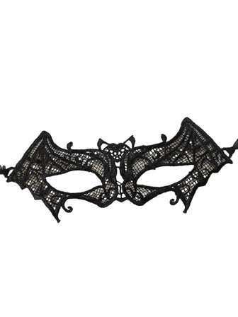 1入組性感黑色網眼眼罩,適用於派對和夜店