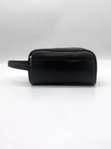 Business Waterproof Pu Storage Bag, Great For Business Trip, Toiletry Storage, Hand Carry, Wrist Bag, Tool Bag With Large Capacity. Keep Your Belongings Organized And Portable. Black Bag Chest Bag Men Wallet Vacation Gift Bag Pack Clutch Bag Handbags Spring Vintage Bags Mini Bag Small Bag Men Essentials Pillow Bag Men Men's Gifts Father Day Gift Holiday Essentials Bags For Holiday Pouch Wristlet Wallet