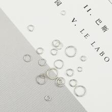 220 chiếc 5G Nguyên chất S925 Màu bạc Thủ công DIY Mở Nhảy Nhẫn Đối với Hoa tai , Dây chuyền , Vòng tay , Vật rủ xuống , Kết cườm Làm đồ trang sức - 0,4*6mm - Xem 3