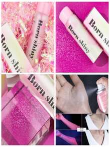 SPRAY Brillos Glitter para el Cuerpo Iluminador en Spray Brillante Corporal - Rosa - Ver 2