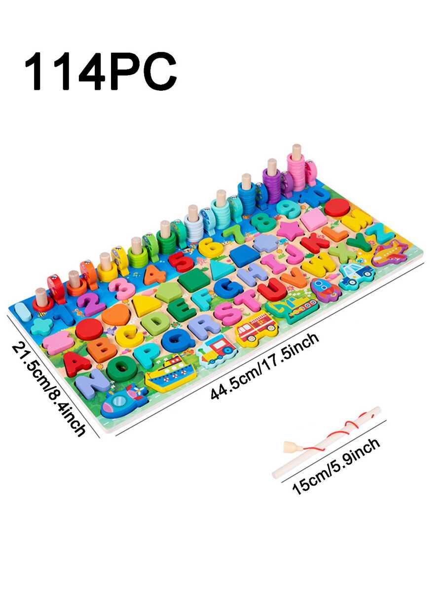 Christmas Decoration 114PC Children's Number Cognition Wooden Toys