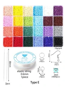 1件套2mm時尚釘珠DIY首飾配件套裝適合女士DIY首飾製作 - 彩色 - 查看 12