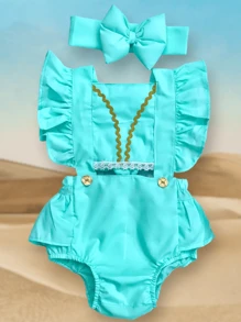 Baby Girls Jumpsuits - 藍色 - 查看 2