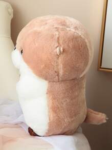 Bobbybear 1只可愛的帶連帽毛絨水獺玩具,創意水獺布娃娃坐墊生日禮物 - 咖啡棕 - 查看 3