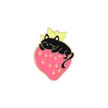 5pcs Cartoon Design Strawberry, Cat & Rabbit Shaped Alloy Brooch For Children's Clothes, Bags, Dresses, Etc. - Multicolor - View 6