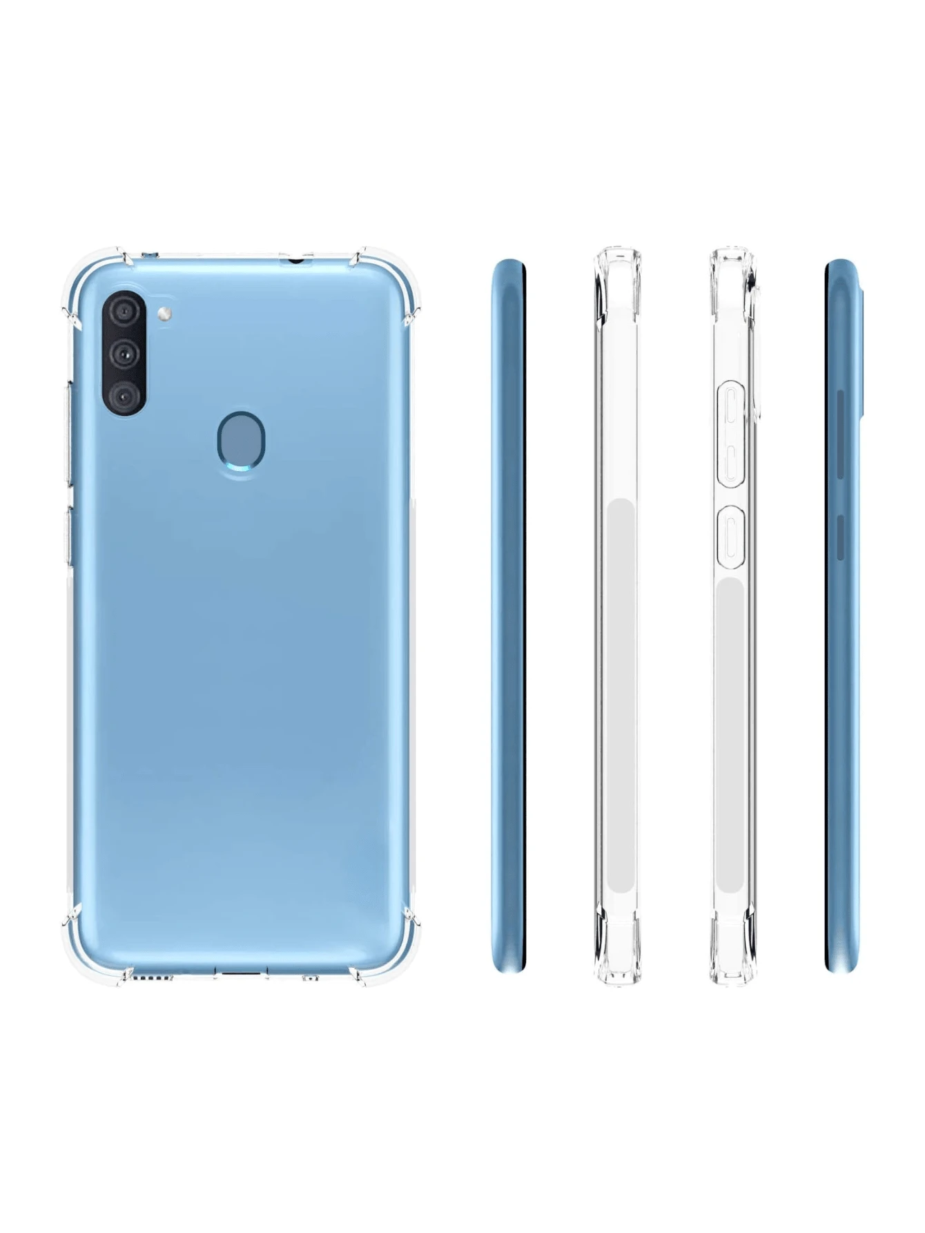 Funda Samsung G A11 Transparente - Blanco y Negro - Ver 1