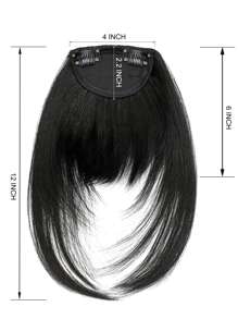 Synthetic Bangs Wig Extensions With Straight Bangs, Heat Resistant And High Temperature Silk, Suitable For Daily Wear And Parties