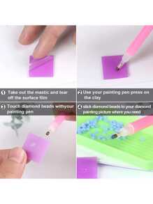 48pcs/set Multicolor Square Diamond Painting Resin Glue In Box - multicolor box - View 5