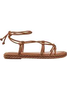 GiGiL Women Flat Sandals - Camel - View 3