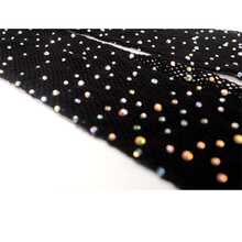 Fashionable Women's Rhinestone Embellished Tights Featuring Fishnet Design - Black - View 3