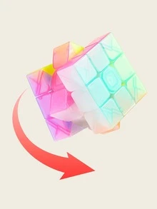 1pc Creative Jelly Cube Speed Magic Cube Puzzle Game Toy For Kids, Birthday Gift - Multicolor - View 4