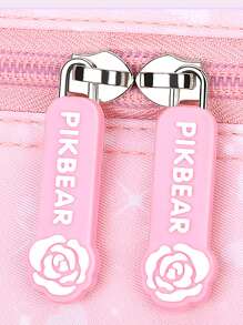 1入組新風格基本學校女孩後背包帶冰箱側開口,可愛公主設計,輕便和減壓,兒童單肩包