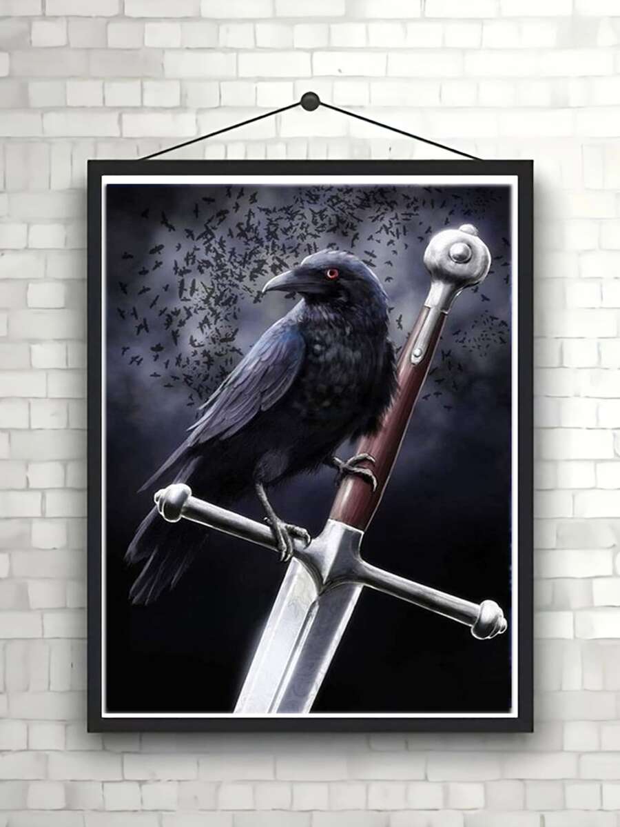 5D充分鑽頭水鑽繪畫-鳥,家庭裝飾,十字繡,馬賽克,動物,樹,鑽石藝術