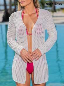 Women Coats - 白色和關閉 - 查看 3