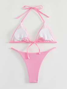 Solid Color Sexy Teenage Girl Sports Bikini Set