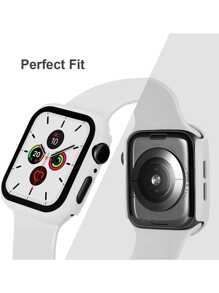 2pcs Soft Silicone Sport Watch Band & Compatible Screen Protector Compatible With Apple Watch 38/40/41/42/44/45/46/49mm, Comfortable Adjustable Waterproof Wrist Strap For Men & Women, Compatible With Apple Watch Series Ultra/SE/10/9/8/7/6/5/4/3/2/1
