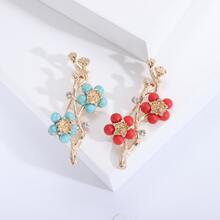 1個合金時尚梅花胸針,植物插衣針,女性衣領徽章,復古風格的經典節日驚喜禮物