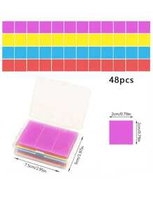 48pcs/set Multicolor Square Diamond Painting Resin Glue In Box - multicolor box - View 1