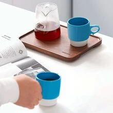 1PC Blue CAFEDE KONA Japanese Made Time Ceramic Filter Cup Pozo Saw Burn HASAMI V6O Household Drip Filter Coffee Appliance Hand Rinsed Coffee Filter Cup - Blue - View 10
