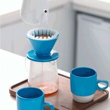 1PC Blue CAFEDE KONA Japanese Made Time Ceramic Filter Cup Pozo Saw Burn HASAMI V6O Household Drip Filter Coffee Appliance Hand Rinsed Coffee Filter Cup - Blue - View 9