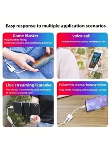 USB c to 3.5mm audio Headphone adapter type c to 3.5mm adapter and Charger Adapter,2-in-1 USB C Charging Port to Aux Audio Jack and Fast Charging Dongle Cable Cord  allows you to connect Type-C enabled phone,  to your 3.5mm audio headphone, speakers or microphones. compatible  with Sam sung Galaxy S23 S22 Ultra/S22+/S21 Ultra/S21+/S20 FE/S20 Plus/S20 Ultra/Note20 Ultra/20+/10/10+/Z Flip /Z Fold/A60/80/8S/Tab S8/S7/S6/S5, Xperia 1/5/XZ3, PIXEL 2/3/4/5/6/6pro/2XL/3XL/4XL, Google PiXEL2/3/4/5/6/6pro PiXEL 2XL/3XL/4XL, One Plus 7/7t/7 PRO/8/8 Pro/8T/9/9 Pro, ipad pro, MacBook Pro/air and switch, Xiaomi Redmi Huawei oppo vivo Smart Phone etc - Black - View 6