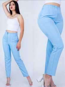 Pantalon de Vestir - Azul - Ver 2