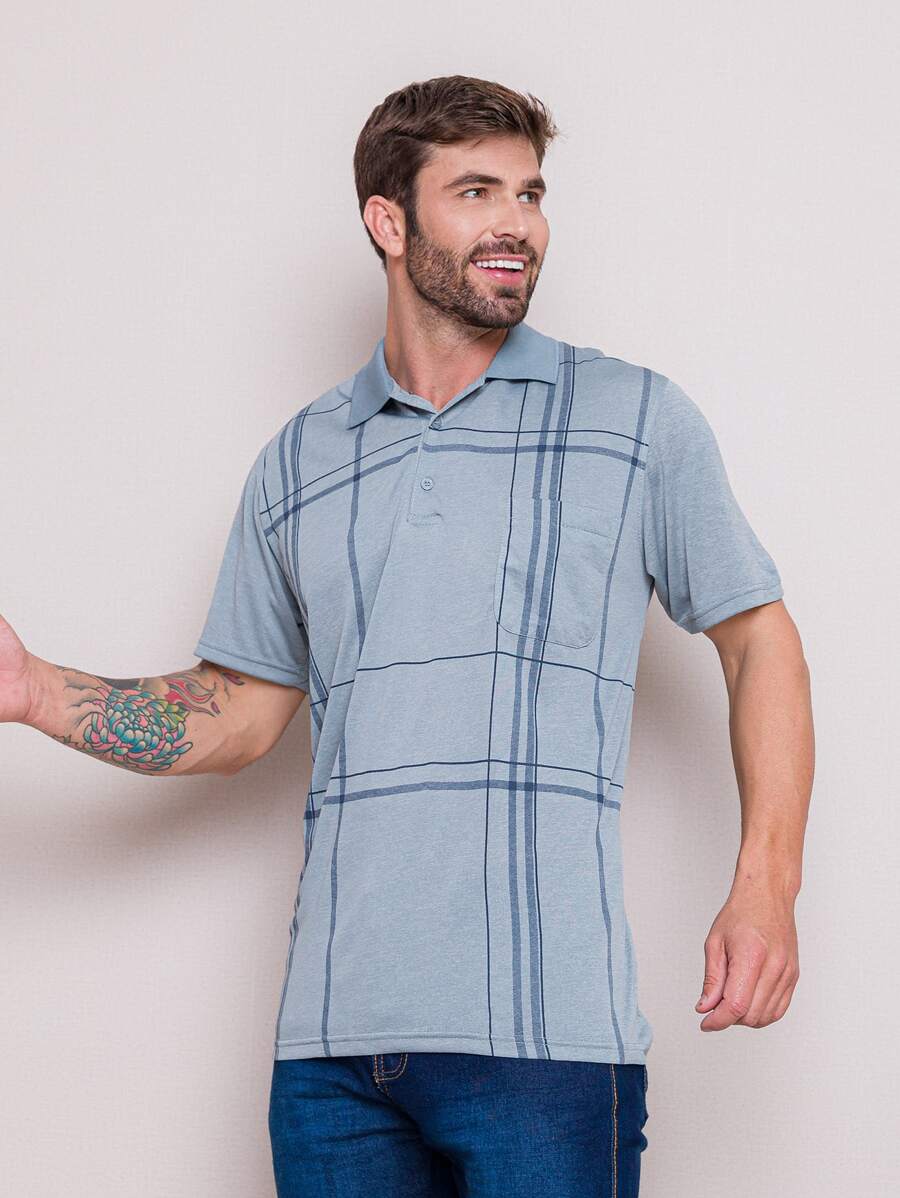 Men Polo Shirts - Màu xanh ngọc - Xem 1