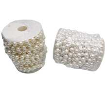 6-8mm Wedding Faux Pearl Garland, Bridal Home Decor, Faux Pearl Beaded String, Hanging Curtain Beads - 8cm white connecting pearl 10m[1pcs] - View 4