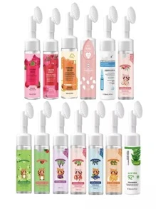 6 Espuma Serum Limpieza Facial Cepillo de Frutas Rutina Diaria Al Azar