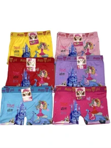 6 Piezas de Calzoncillo Boxer para Niña con Estampado ( El Diseño del Estampado se Envía Surtido al Azar y de Acuerdo a Disponibilidad.) - Multicolor - Ver 7