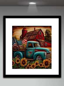 1pc Truck Pattern Diamond Painting With Diamond Painting Kit - Multicolor - View 2