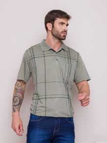 Men Polo Shirts - 綠色 - 查看 1