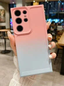 Funda de teléfono de cobertura total con lente de color degradado, simple y de moda, compatible con Apple, , , Redmi, Oppo, Vivo, , versión internacional, no la versión nacional - Rosa - Ver 2