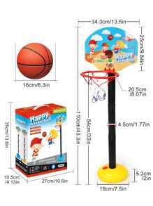 1 pieza Aro de baloncesto ajustable en altura para interior/exterior, juguete de aro de baloncesto mini, juego de patio trasero, adecuado para niños y niñas de 3 a 8 años - Multicolor - Ver 5