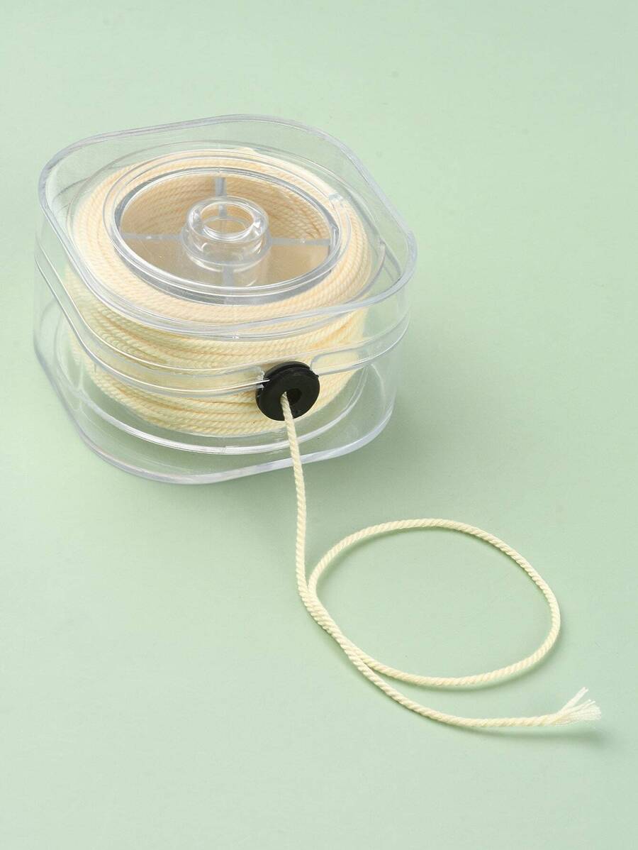 1 Roll Of Approximately 20m 1.5mm Handmade String For Diy Jewelry Making, Suitable For Bracelet And Necklace - Beige - View 1