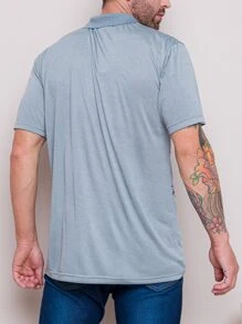 Men Polo Shirts - 水鴨藍 - 查看 3