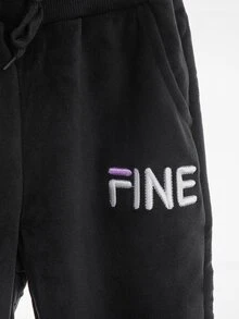 CONJUNTO PANTS DEPORTIVO NIÑA - Negro - Ver 4