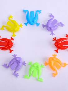 4 piezas Juguetes travieso saltando mini con rana de plástico rebote sapo - Multicolor - Ver 2