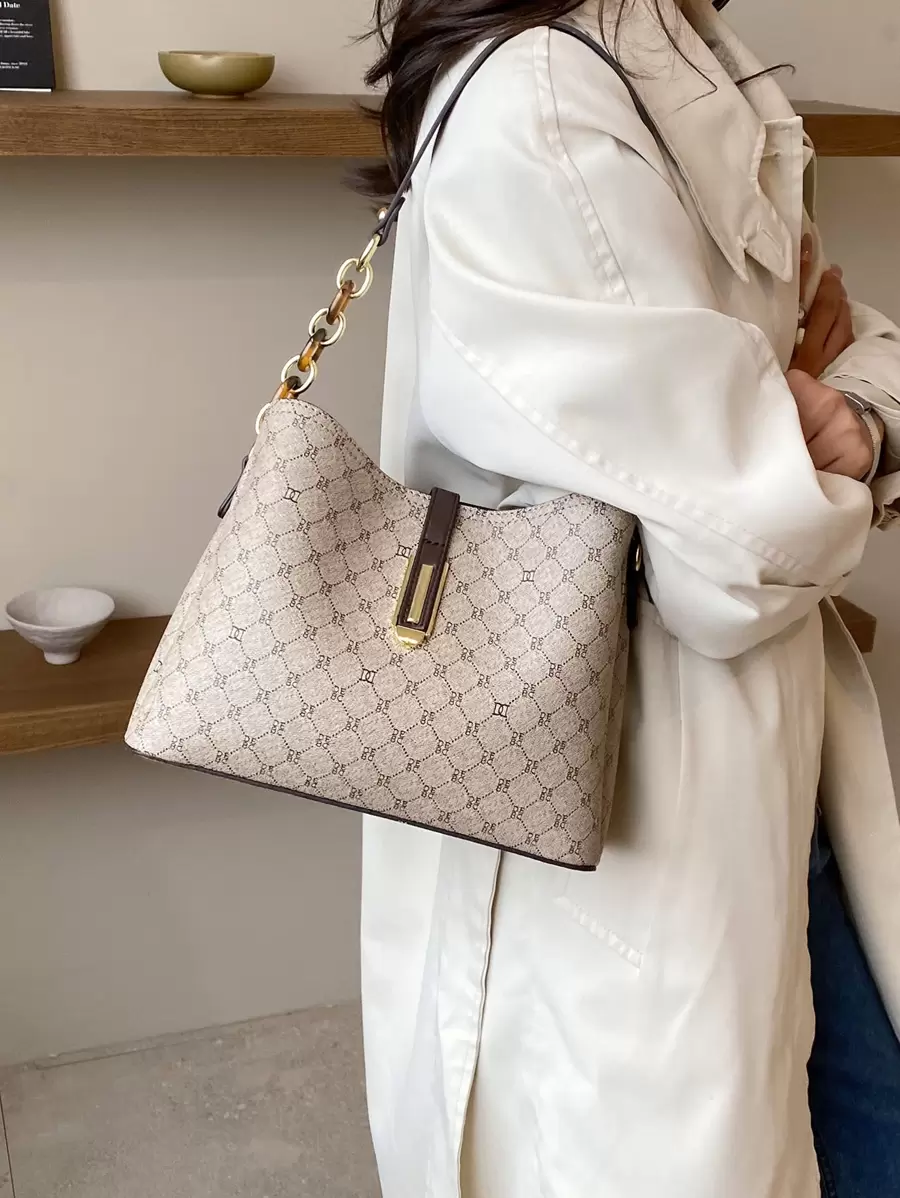 Dedoo 经典时尚奢华欧美大容量手提包/单肩包，适合中年女性，秋冬季适用