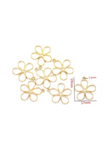 yuenz 40 件花瓣饰物适用于制作珠宝 DIY 时尚耳环吊坠项链手链配件 19*17 毫米