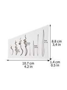 1pc Hair Strand Silicone Mold - Multicolor - View 2