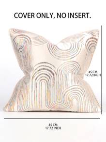 1 件现代抽象激光箔印花装饰涤纶枕套，适用于客厅、卧室、户外沙发，45 厘米 * 45 厘米、50 厘米 * 50 厘米、30 厘米 * 50 厘米，家居装饰（无枕芯） - 彩色 - 查看 4