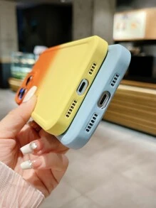 Funda de teléfono de cobertura total con lente de color degradado, simple y de moda, compatible con Apple, , , Redmi, Oppo, Vivo, , versión internacional, no la versión nacional - Rosa - Ver 6
