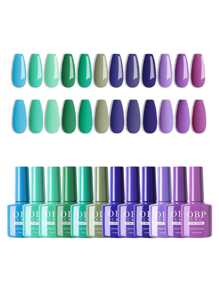 Gama De Gel 12 Colores Pastel Frio Esmalte Semi Permanente - Multicolor - Ver 1