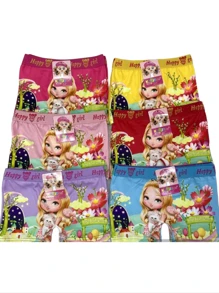 6 Piezas de Calzoncillo Boxer para Niña con Estampado ( El Diseño del Estampado se Envía Surtido al Azar y de Acuerdo a Disponibilidad.) - Multicolor - Ver 4